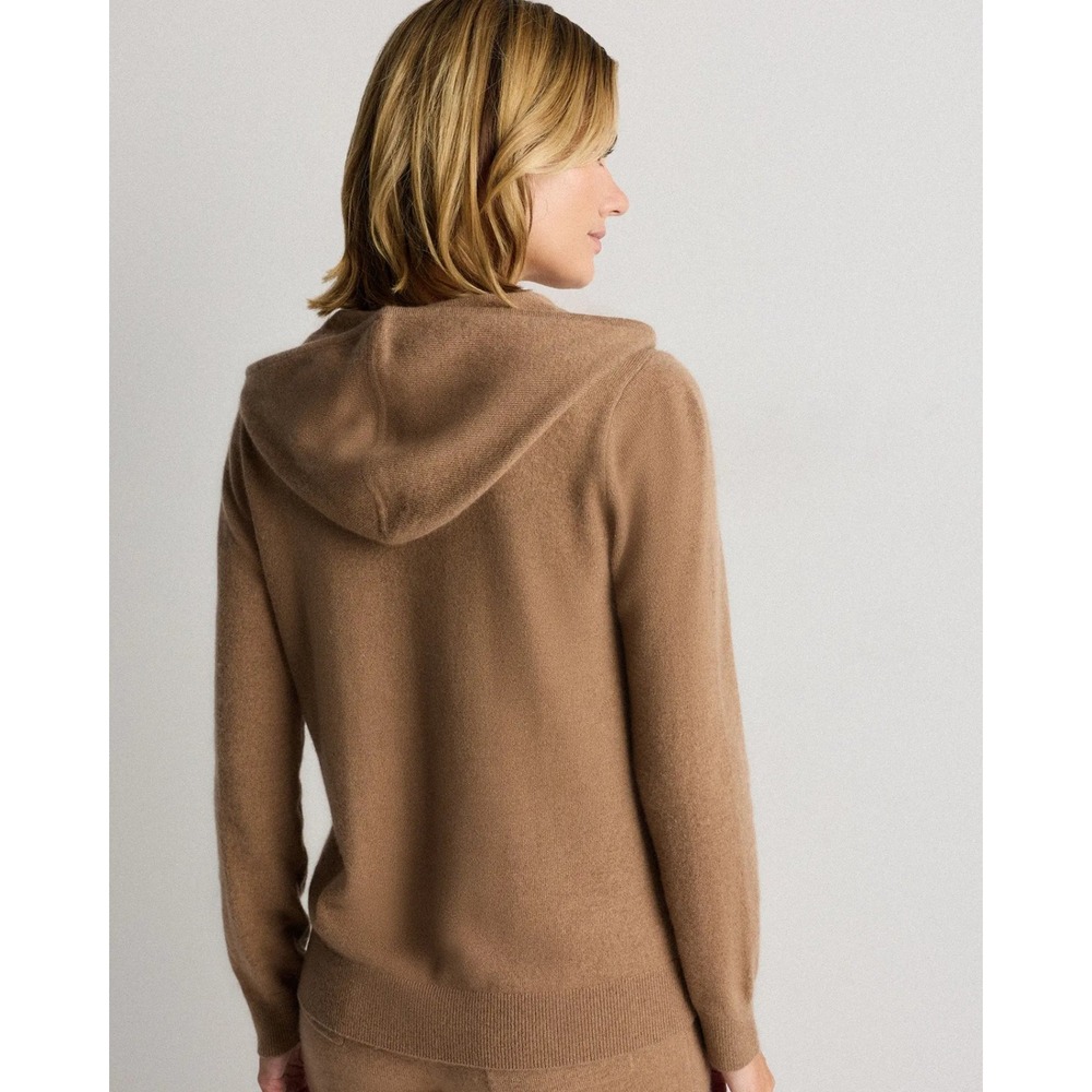 Quince Mongolian Cashmere Full zip hoodie NWT SIZE LARGE TEAK - Picture 6 of 6